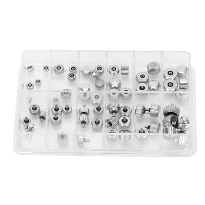 Dailygoods- Horloge Kroon Vervangkit - Roestvrij Staal - Chronograaf Knop - Platte Hoofd - Reparatie Tool - Voor Watchmaker - Horloge Reparatieset