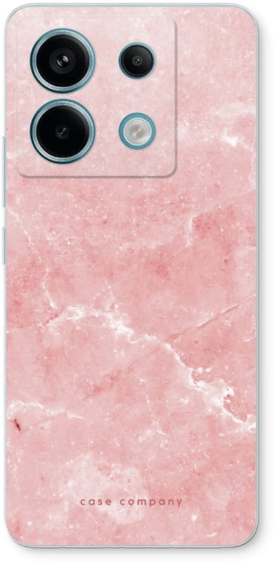 Case Company® - Hoesje geschikt voor Xiaomi Poco X6 hoesje - Roze marmer - Soft Cover Telefoonhoesje - Bescherming aan alle Kanten en Schermrand