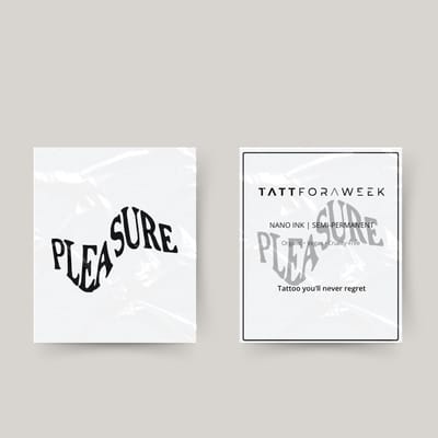Tijdelijke tattoo pleasure | Neptattoo volwassenen | Tijdelijke tattoo voor volwassenen | Temporary tattoo | Plaktattoos voor volwassenen | Neptattoos | Probeer zorgeloos een tattoo | tattforaweek