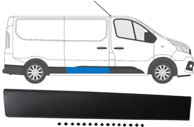 Sierlijst schuifdeur voor Renault Trafic 2014- / Rechts