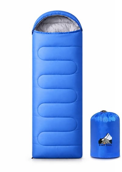Ever Trex Slaapzak Dekenmodel - 4 Seizoenen - 5°C - Volwassenen - Kinderen - Kamperen - Blauw