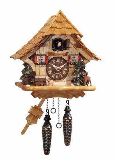 Engstler - 492/7_QM - Koekoeksklok - Kwarts - Natuur - met muziek - 27 cm