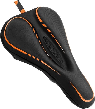 Fietszadelkussen - Fietszitkussen Comfort - Comfortabel Fietsen - Ergonomische Schokdemping - 31.7 x 19 x 4.8 cm - Oranje