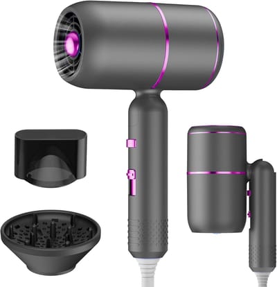 Nexvo®Fohn met Diffuser Krullen - Fohn met Diffuser - Fohn - Grijs/Paars - 10cm x 5cm x 5cm