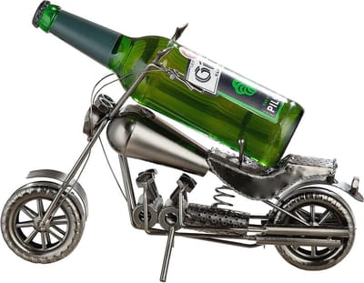 Wijnfleshouder motor harley metaal
