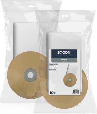 SQOON® Stofzuigerzakken Geschikt voor Ghibli T1 & Ghibli W1 - 10 Stuks