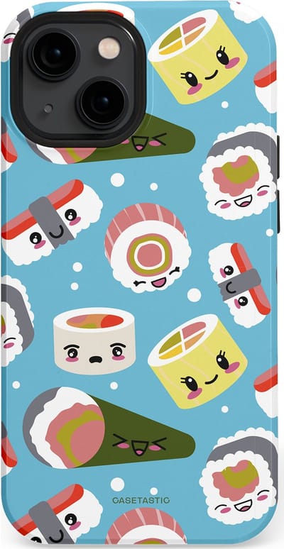 Casetastic Hoesje Geschikt voor Apple iPhone 13 Mini Magsafe - Stijlvolle Beschermende Duo-layer Case - Sushi mania