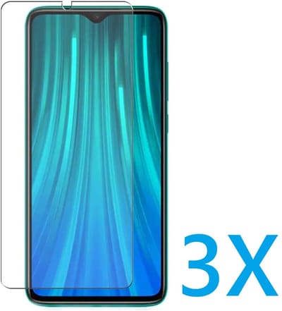 Glasplaatje Geschikt voor: Xiaomi Redmi Note 8T - 3x Screenprotector - screen protector - glas - bescherm - beschermglas