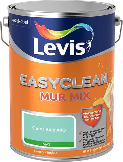 Levis - Easyclean Mur Mat Mix - Clear Blue A40 - Mengverf - 5 L