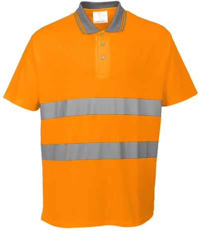 Portwest Hi-Vis Katoen Comfort Poloshirt K/M S171 - Oranje - XS