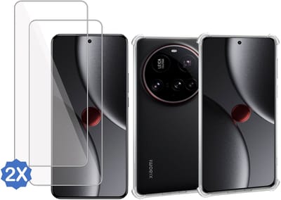 ChiGuard Hoesje & 2x Screenprotector geschikt voor Xiaomi 15 Ultra Hoesje Screenprotector - Gehard Glas Cover + Shock Proof Case – Transparant