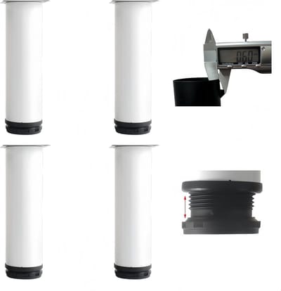 4 Stuks Verstelbare Meubelpoten RVS - Hoogte 0-15mm Verstelbaar - Voor Kasten, Tafels en DIY