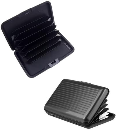 Zwarte Pasjeshouder - Aluminium Creditcardhouder - Pashouder - Pasjeshoesje - Wallet - Portemonnee - Pashouder - Zwart - Creditcard Houder - Pasjeshouder - Cadeau - CHPN