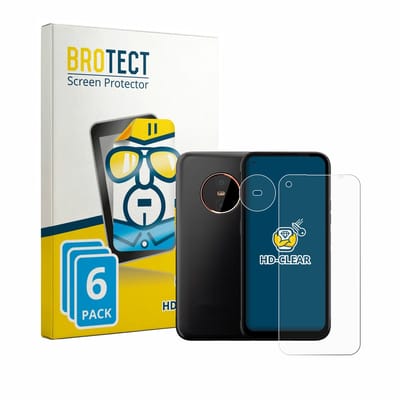 BROTECT - Screenprotector voor Gigaset GX6 Pro (Voor+Camera) - Folie Beschermfolie transparant 6 Stuks