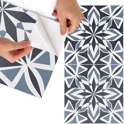 Tulup Meubelfolie - Symmetrisch patroon Meubelfolie - 75x150 cm - Zwart Meubelfolie - Decoratiefolie Zelfklevend - Modern Meubelfolie - Meubelfolie Zelfklevend - Badkamer decoratie - Geometrie