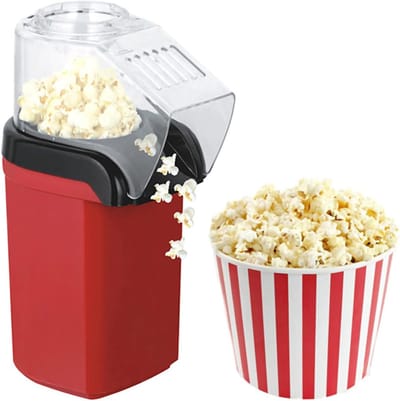 Mini Elektrische Olievrije Popcornmachine - 3 Minuten Snelle Explosie - 12 oz Beker - Intelligente Besturing - Gezond Popcorn Gift Set - Persoonlijke Mini Blaster - Hoge Explosiesnelheid - Thuis Feest Gadget - Familie Tijd - Gezond Snacks