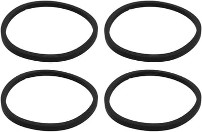 Dailygoods- Aandrijfriemen 4 Stuks - Rubber - Buitendiameter 23 mm - Binnendiameter 20 mm - Dikte 1,2 mm - Vierkant Profiel - Rubberen Riemen