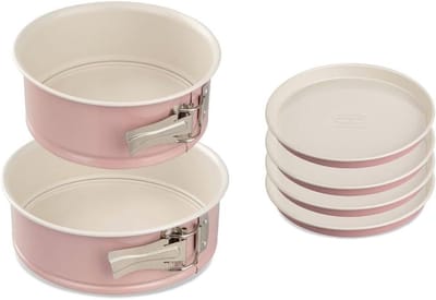 Cakevorm Set - Bakvormen Rond - Taarten Bakken - Non-stick Coating - 3 Stuks - Roze