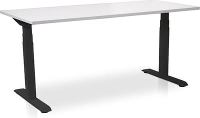Zit-sta bureau elektrisch verstelbaar - MRC PRO NEN-EN 527 | 180 x 80 cm | frame zwart - blad wit | Memory functie met USB | 150kg draagvermogen