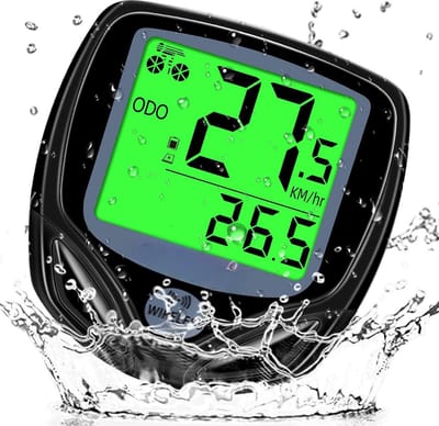 Kilometerteller Fiets - Fietscomputer Draadloos - Snelheidsmeter Fiets - Kilometerteller Draadloos - Fietscomputer Draadloos Waterdicht - Fiets Accessoires - Met Achtergrondverlichting - Automatische Start/Stop - Met Display