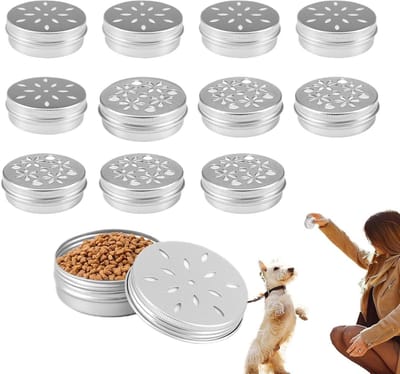 Hondengeur Trainingsset - Snuffelblikjes Honden - Neuswerk Training - 12 Delige Set - 18 x 15 x 7 cm - Aluminium