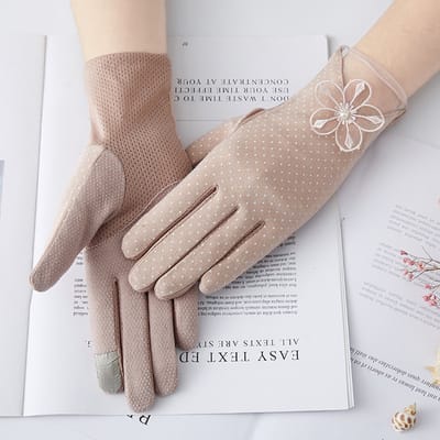 UV-beschermende handschoenen voor dames, UV-bescherming, rijhandschoenen, antislip, zweetabsorberend, sneldrogend, UV-bescherming