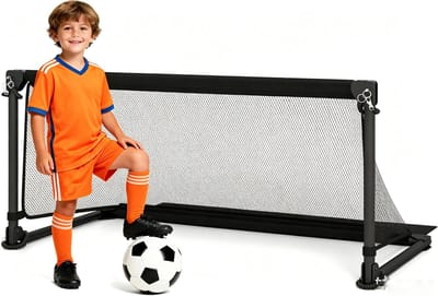 KOMFOTTEU Voetbaldoel - 100 cm - Voetbalgoal Outdoor opvouwbaar - met weerbestendig PE-net