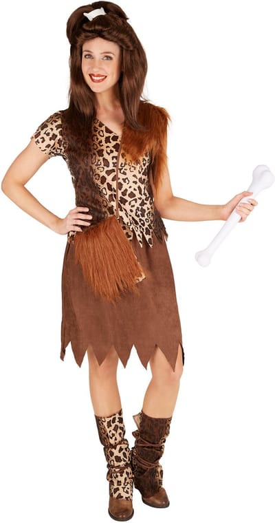 dressforfun - Vrouw uit het stenen tijdperk S - verkleedkleding kostuum halloween verkleden feestkleding carnavalskleding carnaval feestkledij partykleding - 301334