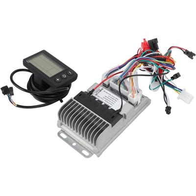 Kit Contrôleur Moteur Brushless pour Vélo Électrique 48V 60V 500W avec Affichage LCD Kit de Contrôleur Sinusoïdal pour Vélo Électrique 3 Modes black
