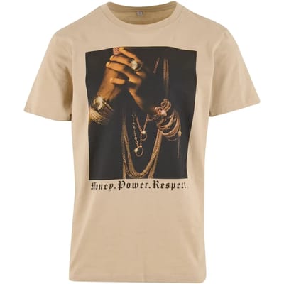 Mister Tee - Money, Power, Respect Heren Tshirt - XS - Beige