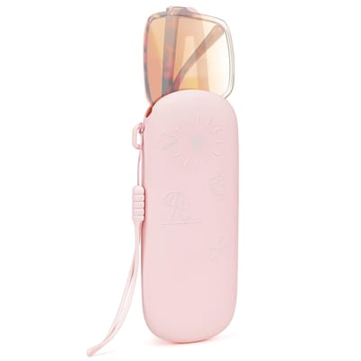 Dailygoody - Oversized Zonnebrillentas - Grote Brillentas voor Zonnebrillen - Roze - Waterdichte Opbergtas - Geschikt voor Rayban en meer - 18 x 7 x 3