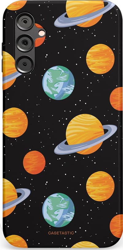 Casetastic Hoesje Geschikt voor Samsung A14 (5G/4G) - Stijlvolle Beschermende Duo-layer Case - Universum reis