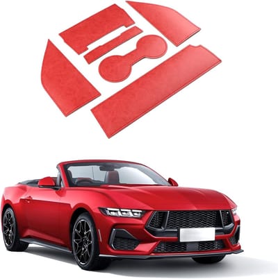 Anti-slip bekerhouder voor Ford Mustang 2024/2025, dashboardmat, deurvakmatten, 6-delige set, PVC, interieuraccessoires, stofbestendig
