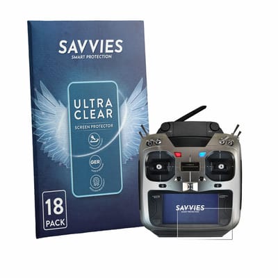 Savvies - Screenprotector voor Robbe Futaba T16IZ Super - Folie Beschermfolie transparant 18 Stuks