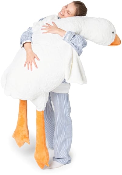 XXL Gans Knuffeldier 190 cm - Grote Pluche Knuffel - Zachte Vogel Knuffel - Wit - Knuffeldier voor Kinderen en Volwassenen - Cadeau Speelgoed