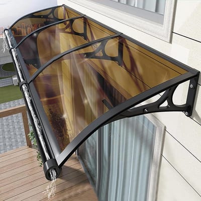 Raamluifel Deurluifel - Buitenluifel Zonnescherm - Bescherming tegen Weer - Sterke Slagvastheid - 60 x 150 cm - Transparant