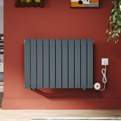 Design Radiator - Platte Verwarming - Badkamer Verwarmen - Wifi App Bediening - 600x832mm - Antraciet