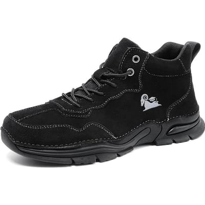 Hoge Outdoor Casual Schoenen Echt Leer Heren Slijtvast Antislip plus Maat Herenschoenen 46