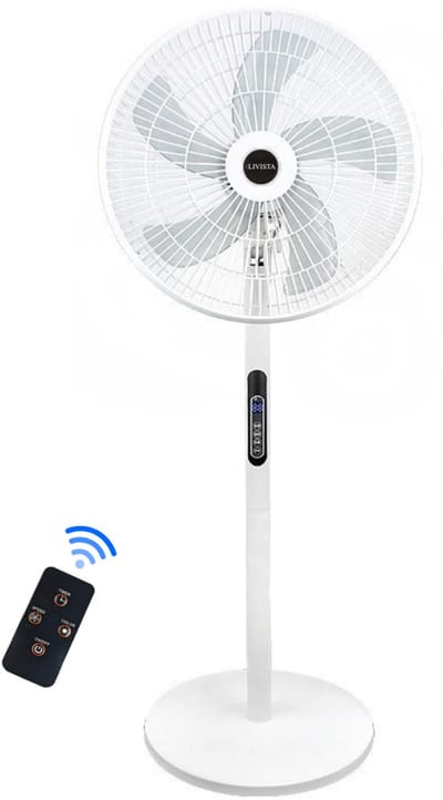 Livista Statiefventilator - Met Afstandsbediening - Staande Ventilator - 112 cm Hoog - 8 Snelheden - Timer - 90° Oscillerend - 40° Kantelbaar - Wit