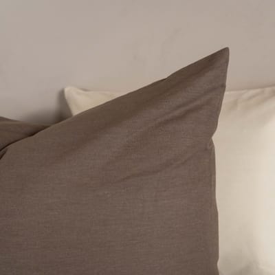Kayori Kai Kussensloop - 60x70cm Set van 2 - 100% Katoen (waarvan 20% biologisch) - Zacht - Taupe