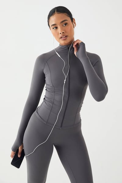 Dames DSGN Studio Ultra Sculpt Ritsjack | Houtskool | Maat: Small