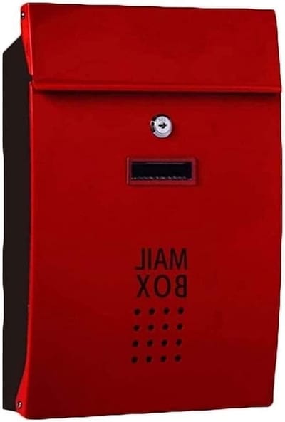 Brievenbus met slot - Postbox buiten - Veilig post ontvangen - Gegalvaniseerd metaal - 37.5 cm hoogte - Zwart