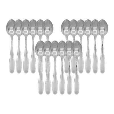 B-home Koffielepels - 18x - Zilver - RVS - dessertlepels/theelepels/ijslepels