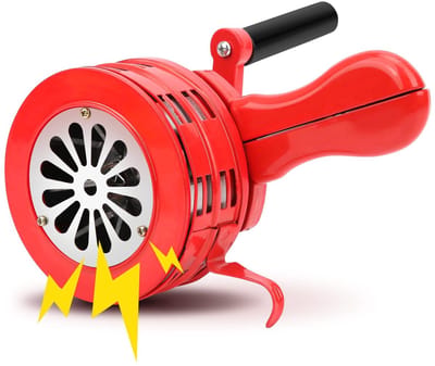 Dailygoody - Hand Sirene - Draagbare Alarm Hoorn - Rood - Handmatig Bediend - 120DB Geluidsniveau - Ideaal voor Noodsituaties en Activiteiten