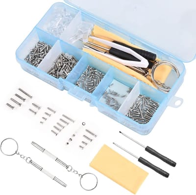 Reparatieset voor Brillen en Zonnebrillen met Schroeven, Pincet en Schroevendraaiers