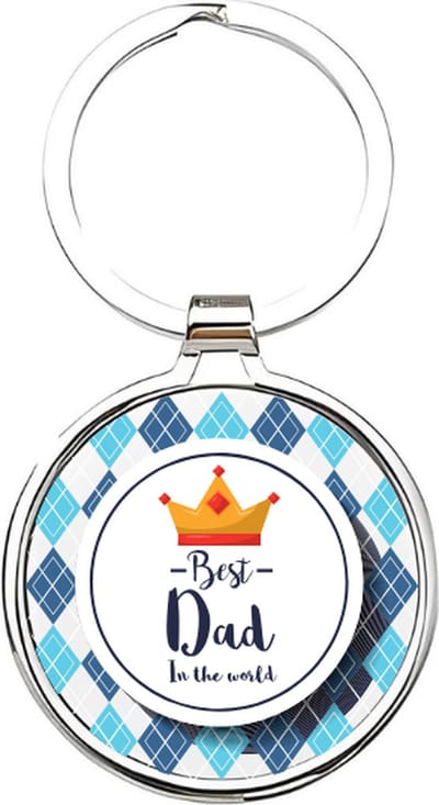 Akyol - Best dad ever Sleutelhanger - papa - Vaders - Vader sleutelhanger - Papa sleutelhanger - Sleutelhanger papa - Familie sleutelhanger - Vaderdag cadeautje - Papa cadeau - Dad - stiefvader - schoonvader - Fathersday - 4 x 7,5 CM