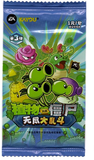 Kayou Plants vs Zombies verzamelkaarten TCG Eindeloze strijd serie los pakje met 3 kaarten (Chinees)