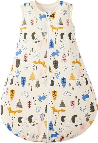 Babyslaapzak Katoen - Babywikkeldoek Draagbare Deken - Veilig Slapen - 1.5 Tog Ademend - 56-102 cm - Panda Print