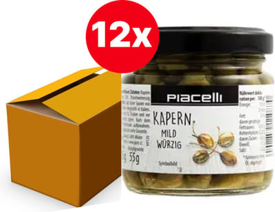 Piacelli Kappertjes mild-pittig - voor koude schotels of Italiaanse gerechten - 95g