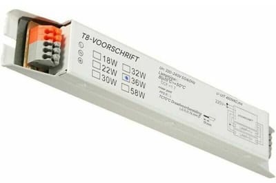 JeiibrZui Elektronische Ballast - T8 2X36W - Geschikt Voor Fluorescentielampen + Optimalisatie Circuitontwerp - 1 - Voor Kantoor/Woonruimte Wit